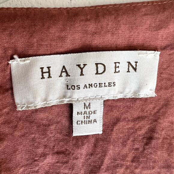 Hayden Women Size Medium V-Neck Shift Dress Button Prairie Cottagecore Boho - Picture 5 of 14